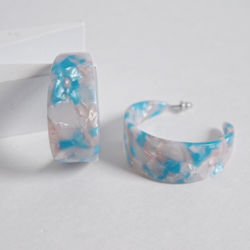 Tortoise Multicolor Hoop Earrings